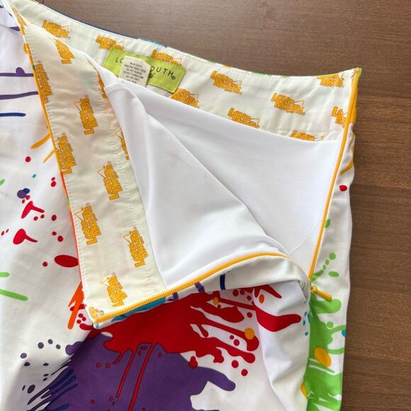 Loudmouth | Women’s Ladies Drop Cloth Paint Splatter Skort Skirt Rainbow Golf 6 - Picture 9 of 9